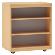 Linear mobile library and media shelving