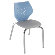 NXT MOV four-leg chair with flexible two-part shell for active seating