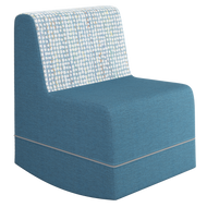 Student rocker seating with balanced motion and all-foam construction