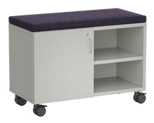 Load image into Gallery viewer, mobile teacher bench with lockable storage
