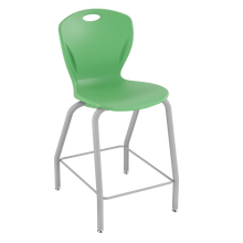 Load image into Gallery viewer, Discover four-leg stool with a flexible seat and sturdy frame for classrooms, cafeterias, and collaborative spaces.
