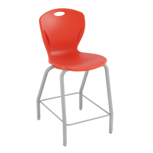 Load image into Gallery viewer, Discover four-leg stool with a flexible seat and sturdy frame for classrooms, cafeterias, and collaborative spaces.
