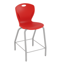 Load image into Gallery viewer, Discover four-leg stool with a flexible seat and sturdy frame for classrooms, cafeterias, and collaborative spaces.
