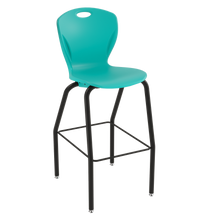 Load image into Gallery viewer, Discover four-leg stool with a flexible seat and sturdy frame for classrooms, cafeterias, and collaborative spaces.
