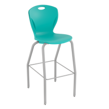 Load image into Gallery viewer, Discover four-leg stool with a flexible seat and sturdy frame for classrooms, cafeterias, and collaborative spaces.
