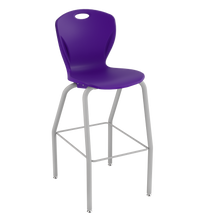 Load image into Gallery viewer, Discover four-leg stool with a flexible seat and sturdy frame for classrooms, cafeterias, and collaborative spaces.
