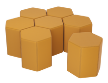 Load image into Gallery viewer, Lightweight foam hexagon seating. Use individually or nest together to create flexible seating arrangements. Easy for students to move, rearrange, and collaborate.
