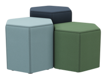 Load image into Gallery viewer, Lightweight foam hexagon seating. Use individually or nest together to create flexible seating arrangements. Easy for students to move, rearrange, and collaborate.
