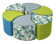Lightweight foam triangle seating. Use Trek individually or nest together to create flexible seating arrangements. Easy for students to move, rearrange, and collaborate.