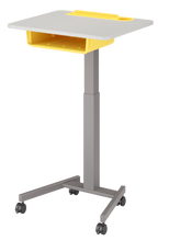 Load image into Gallery viewer, Height-adjustable WithinReach Teacher Podium with optional storage and casters
