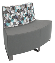 Load image into Gallery viewer, artcobell soft seating curved linear lounge sofa with elevated sled legs
