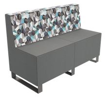 Load image into Gallery viewer, artcobell soft seating linear lounge sofa with elevated sled legs
