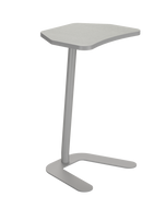 Personal classroom work surface with compact top and low-profile base