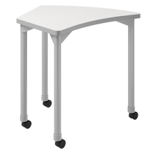 Load image into Gallery viewer, artcobell aperture shape desk with fixed leg casters
