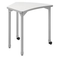 artcobell aperture shape desk with wheelbarrow legs