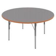 Round activity table with height adjustable legs