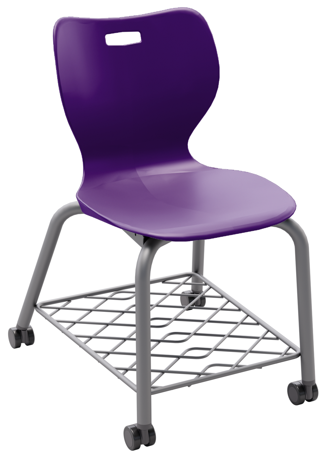 Four Leg Caster Chair with Bookrack – Artcobell