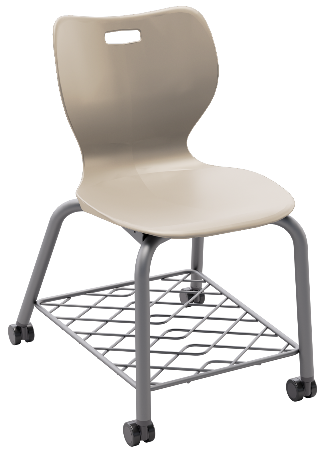Four Leg Caster Chair with Bookrack – Artcobell