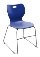 Alphabet Sled Stacking chair with flexible shell