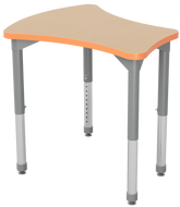 Flexible organic-shaped student table for creative learning spaces