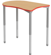 Beta Straight shape desk with scoop design for group configurations