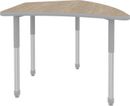 Aperture shape table with offset shape for flexible student configurations