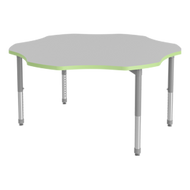 Flower Shape Table with scooped edges for collaborative seating