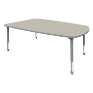 Multi-Media Table with tapered sides, adjustable or fixed legs, and optional casters