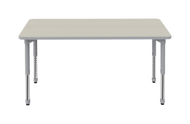 Rectangle shape table with adjustable height legs