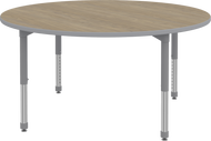 Round shape table with adjustable or fixed height legs
