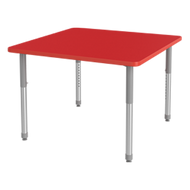 Square shape table with adjustable height legs