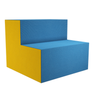 Tiered 2-Step soft seating, lounging or mini-stadium setup for groups